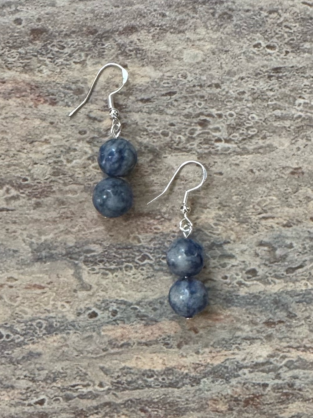 NWOT Sundance Dappled Blue Earrings, Sodalite, Sterling Silver